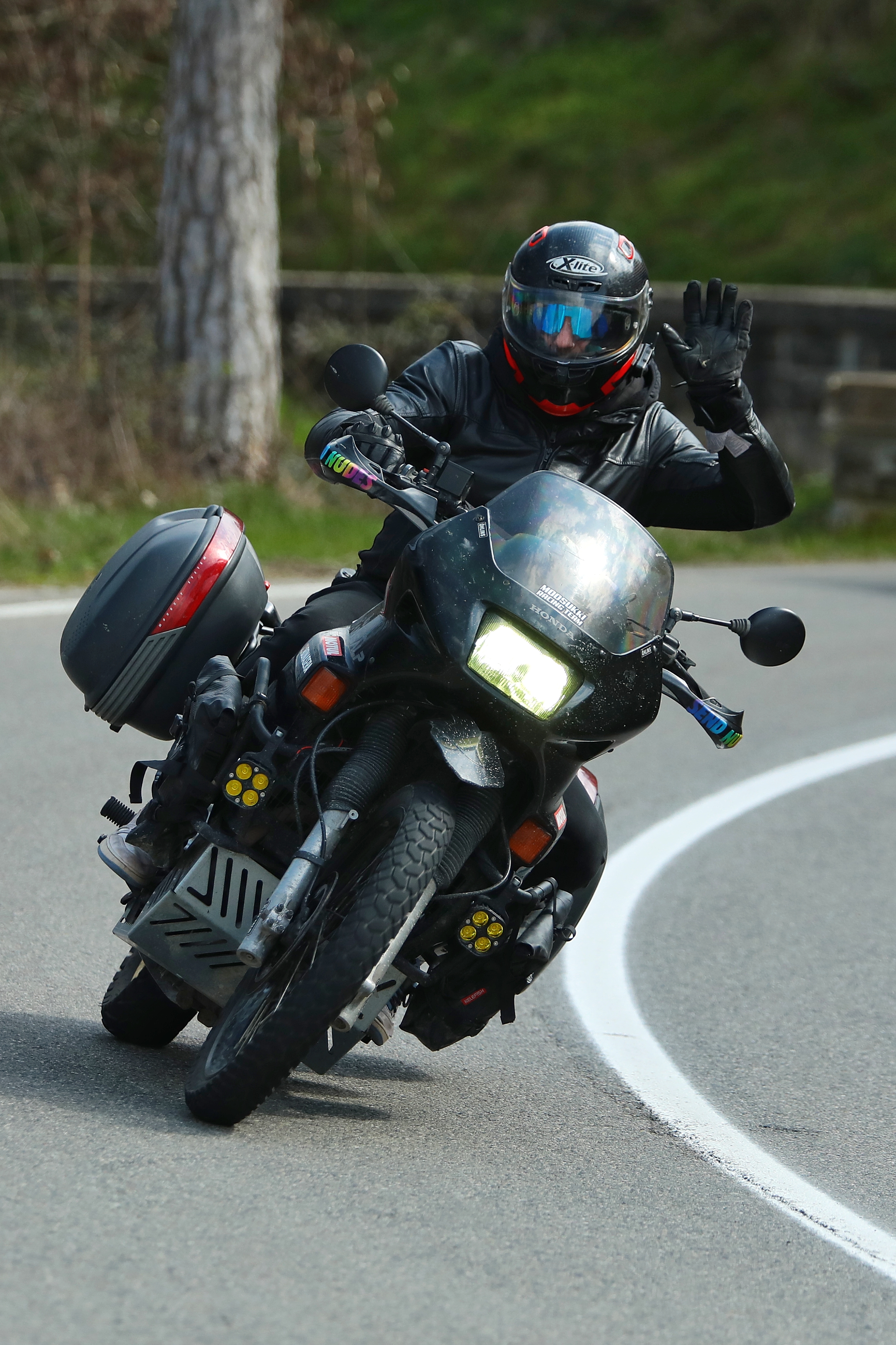 Motociclista sulla SS65